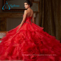 Beading Crystal Tiered Puffy Quinceanera Dresses Long